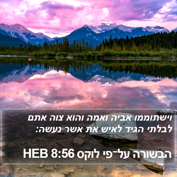 הבשורה על־פי לוקס 8:56 HEB Bible Study