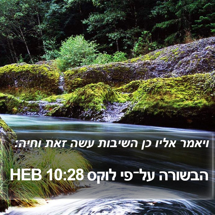 הבשורה על־פי לוקס 10:28 HEB Bible Study