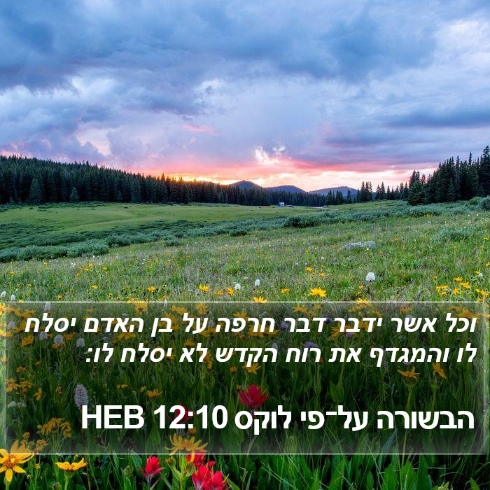 הבשורה על־פי לוקס 12:10 HEB Bible Study