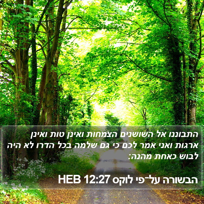 הבשורה על־פי לוקס 12:27 HEB Bible Study