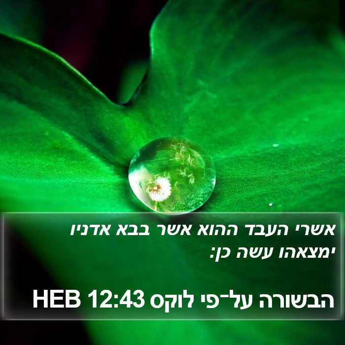 הבשורה על־פי לוקס 12:43 HEB Bible Study