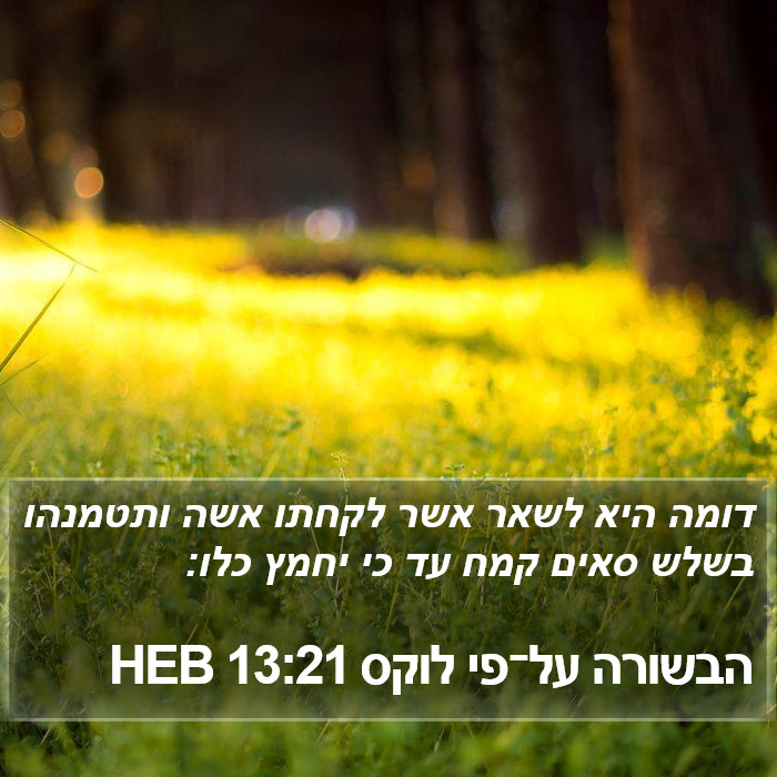 הבשורה על־פי לוקס 13:21 HEB Bible Study