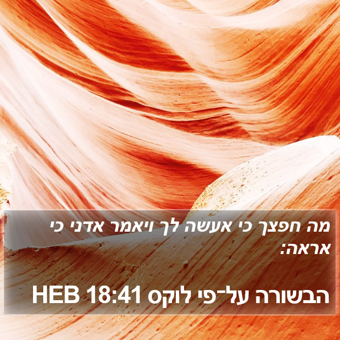 הבשורה על־פי לוקס 18:41 HEB Bible Study