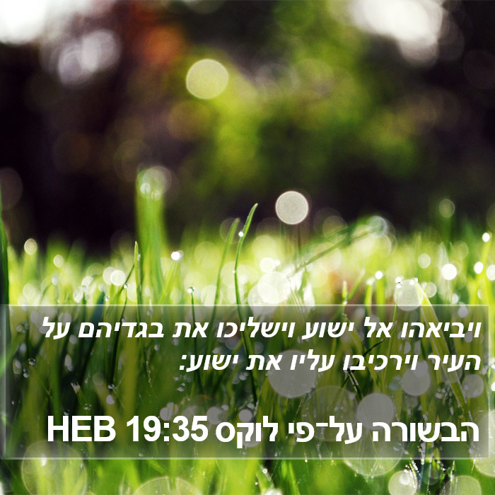 הבשורה על־פי לוקס 19:35 HEB Bible Study