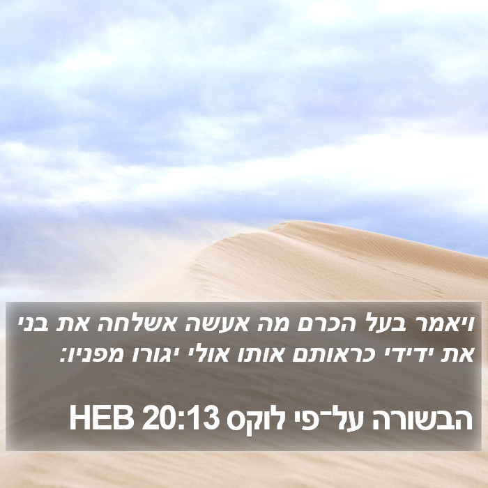 הבשורה על־פי לוקס 20:13 HEB Bible Study