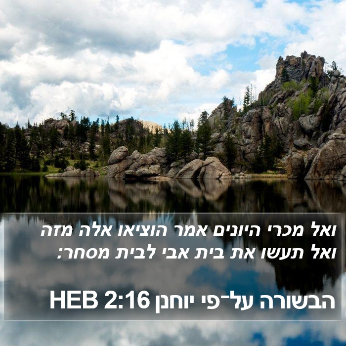 הבשורה על־פי יוחנן 2:16 HEB Bible Study