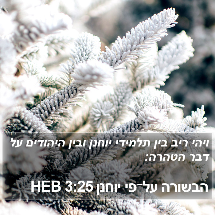 הבשורה על־פי יוחנן 3:25 HEB Bible Study