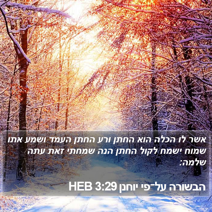 הבשורה על־פי יוחנן 3:29 HEB Bible Study