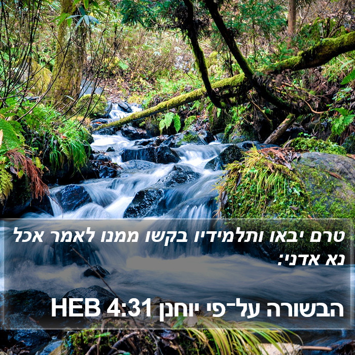 הבשורה על־פי יוחנן 4:31 HEB Bible Study