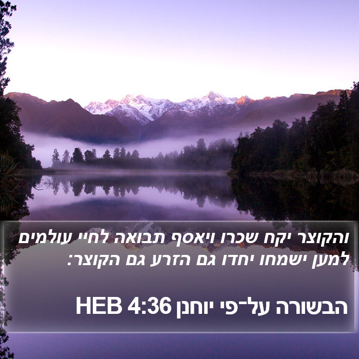 הבשורה על־פי יוחנן 4:36 HEB Bible Study