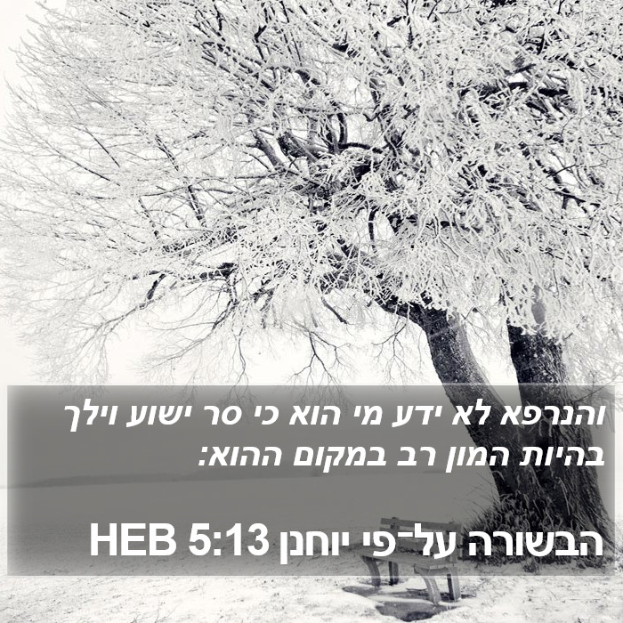 הבשורה על־פי יוחנן 5:13 HEB Bible Study