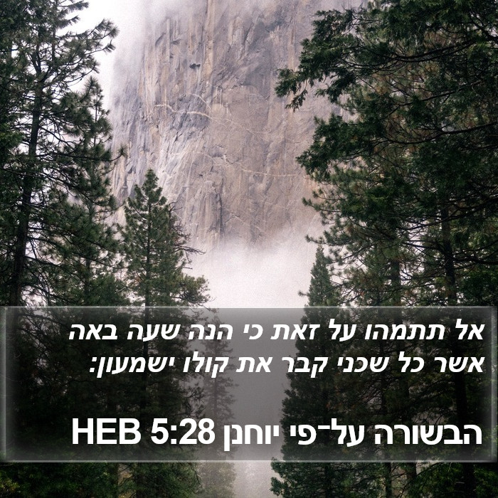 הבשורה על־פי יוחנן 5:28 HEB Bible Study