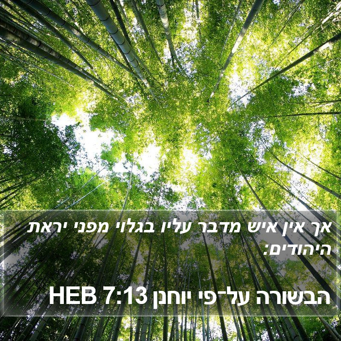 הבשורה על־פי יוחנן 7:13 HEB Bible Study