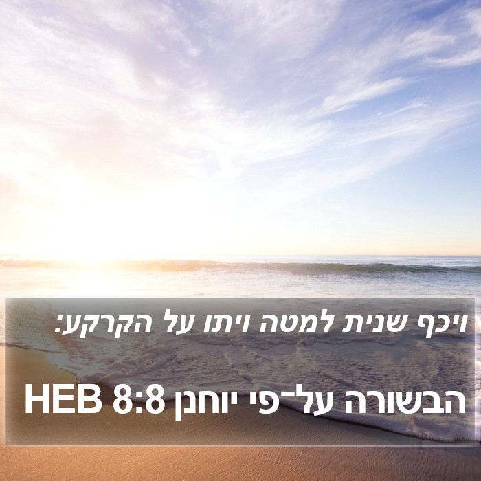 הבשורה על־פי יוחנן 8:8 HEB Bible Study