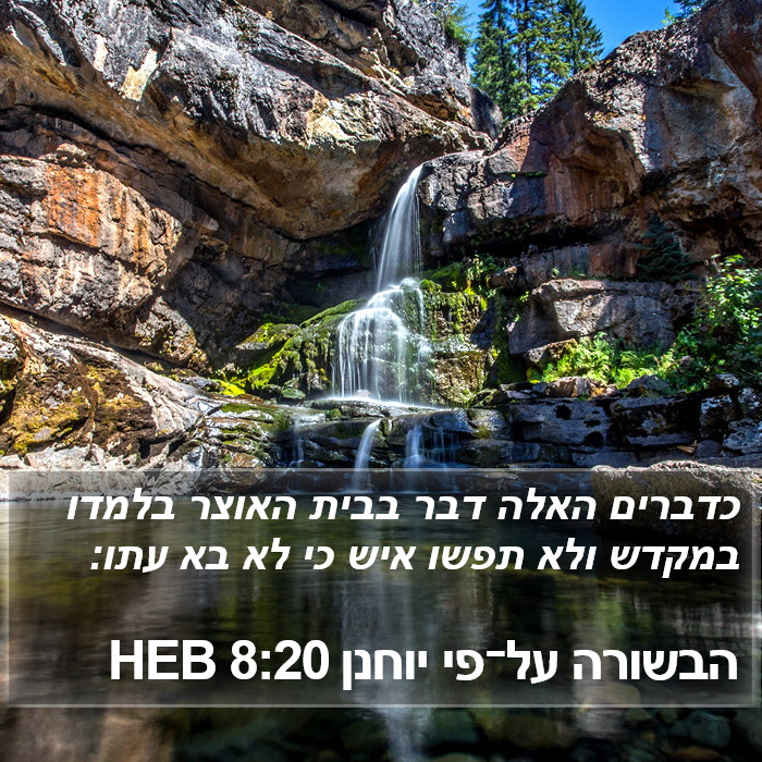 הבשורה על־פי יוחנן 8:20 HEB Bible Study