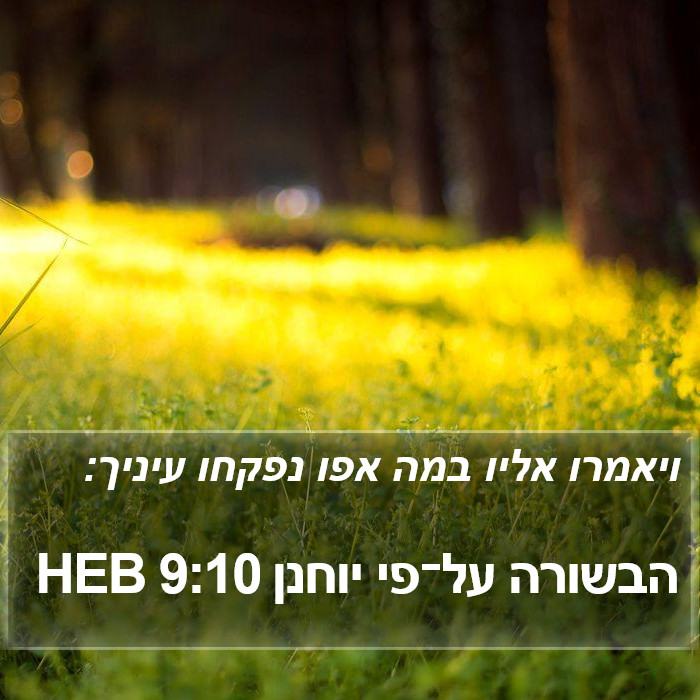 הבשורה על־פי יוחנן 9:10 HEB Bible Study