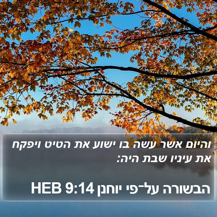 הבשורה על־פי יוחנן 9:14 HEB Bible Study