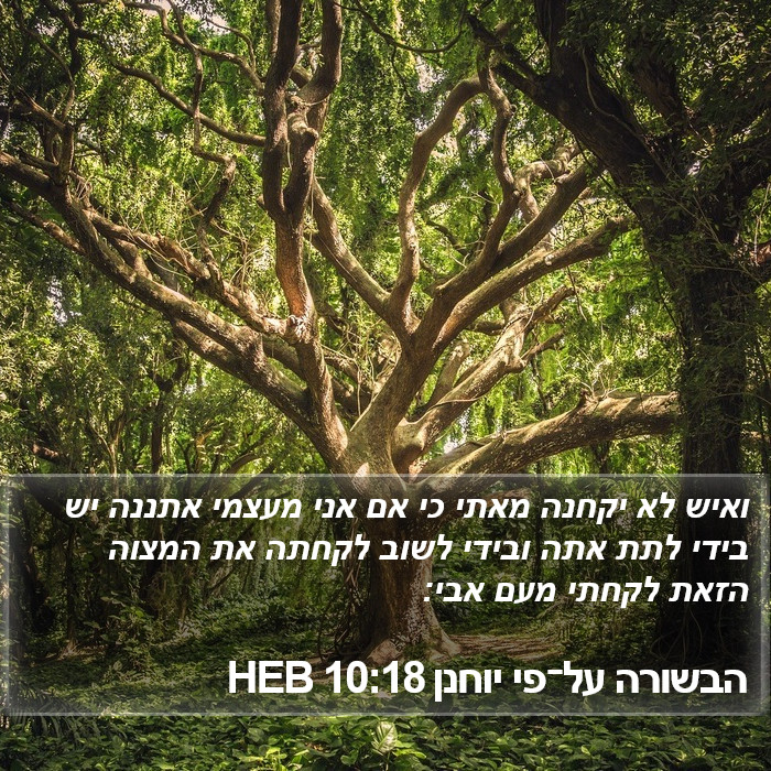 הבשורה על־פי יוחנן 10:18 HEB Bible Study