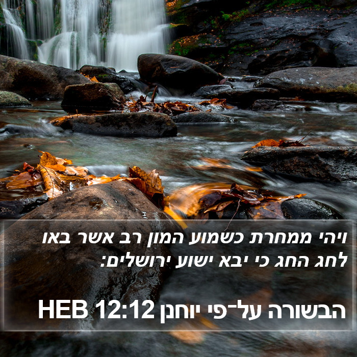 הבשורה על־פי יוחנן 12:12 HEB Bible Study