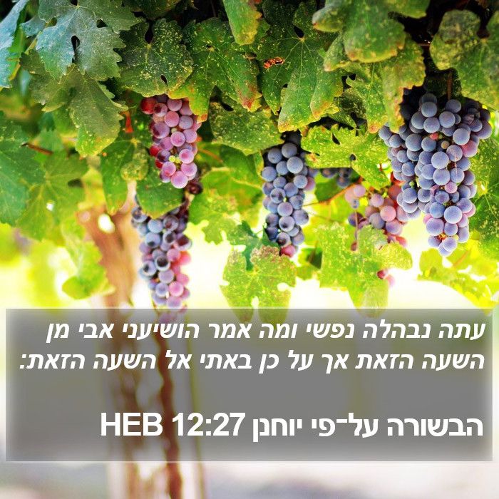 הבשורה על־פי יוחנן 12:27 HEB Bible Study