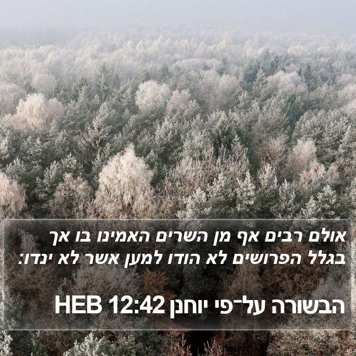 הבשורה על־פי יוחנן 12:42 HEB Bible Study