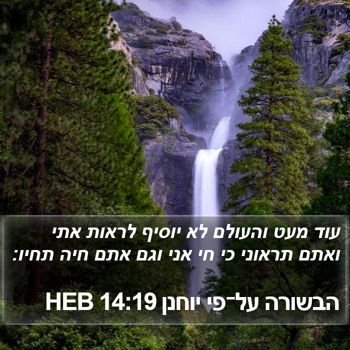 הבשורה על־פי יוחנן 14:19 HEB Bible Study