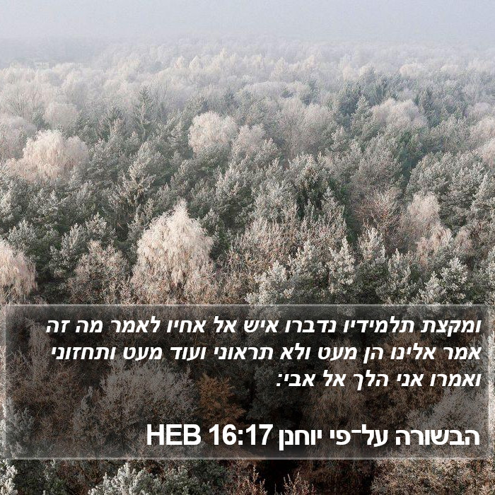 הבשורה על־פי יוחנן 16:17 HEB Bible Study