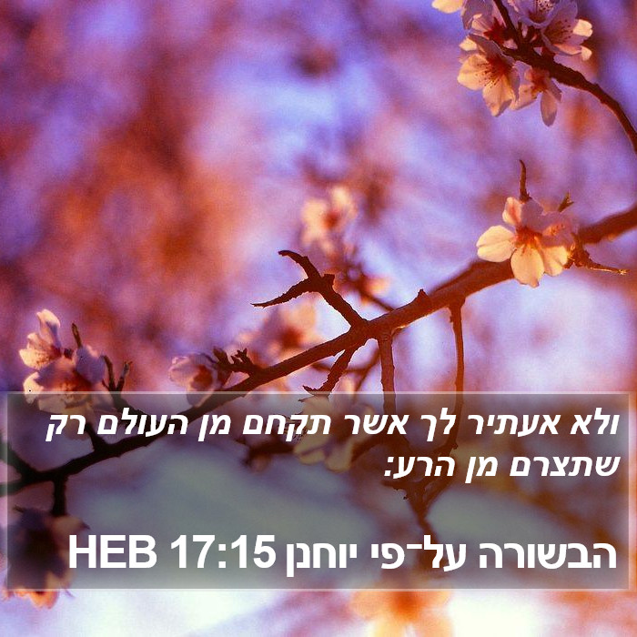 הבשורה על־פי יוחנן 17:15 HEB Bible Study
