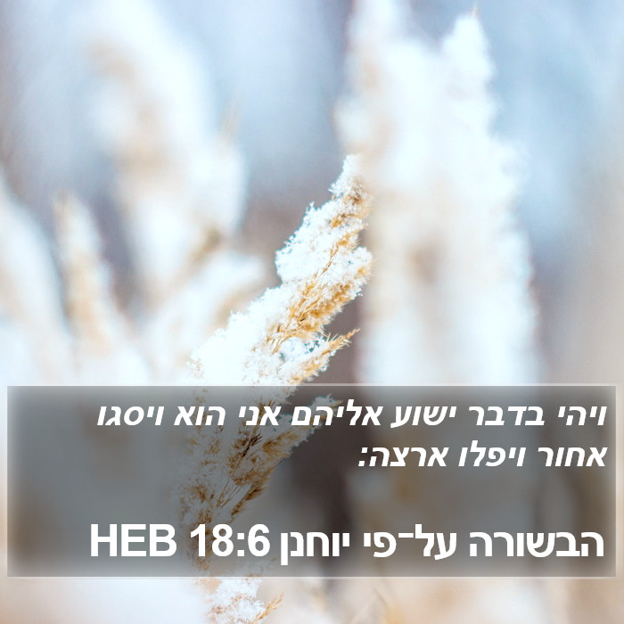 הבשורה על־פי יוחנן 18:6 HEB Bible Study