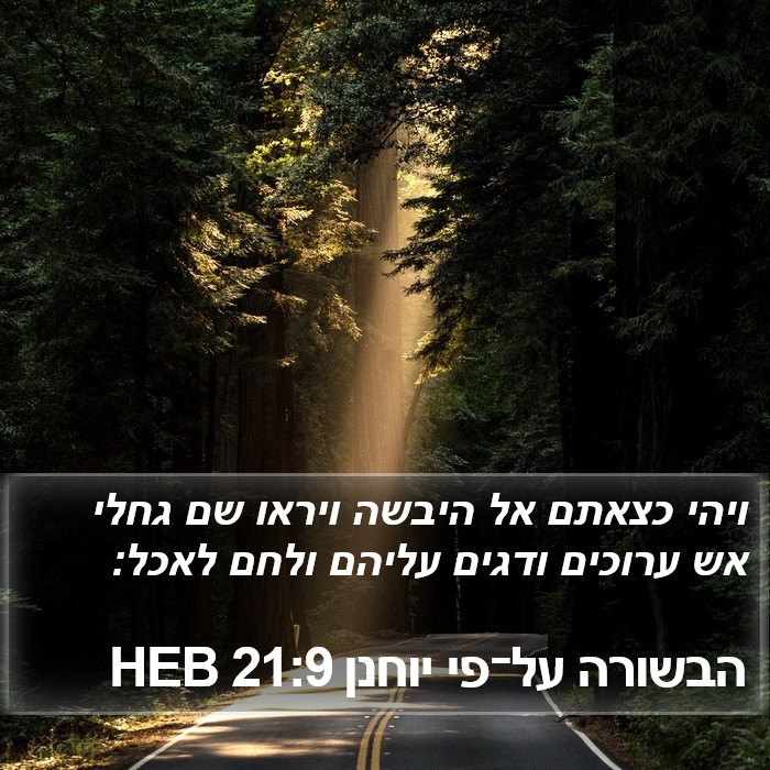 הבשורה על־פי יוחנן 21:9 HEB Bible Study