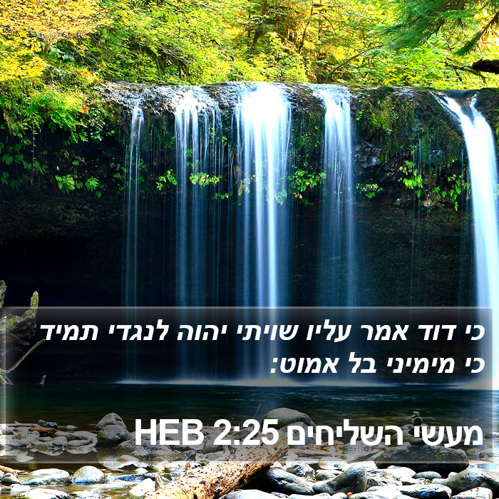 מעשי השליחים 2:25 HEB Bible Study