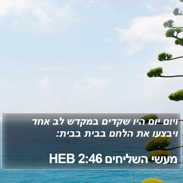 מעשי השליחים 2:46 HEB Bible Study