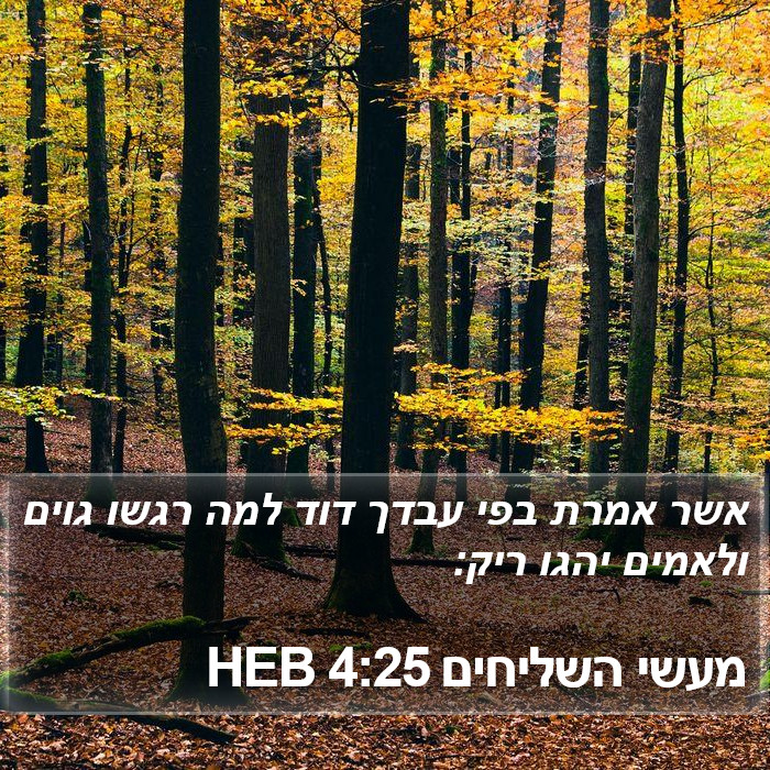 מעשי השליחים 4:25 HEB Bible Study