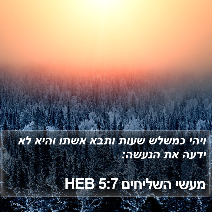 מעשי השליחים 5:7 HEB Bible Study