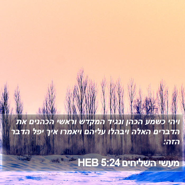 מעשי השליחים 5:24 HEB Bible Study