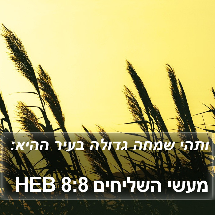 מעשי השליחים 8:8 HEB Bible Study