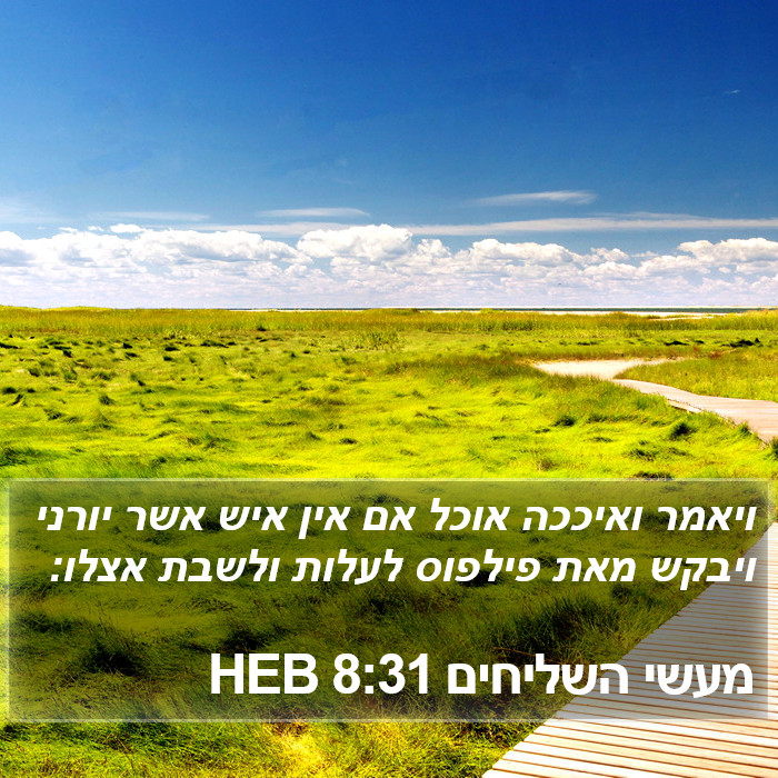 מעשי השליחים 8:31 HEB Bible Study