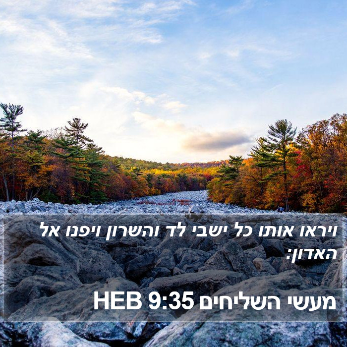 מעשי השליחים 9:35 HEB Bible Study