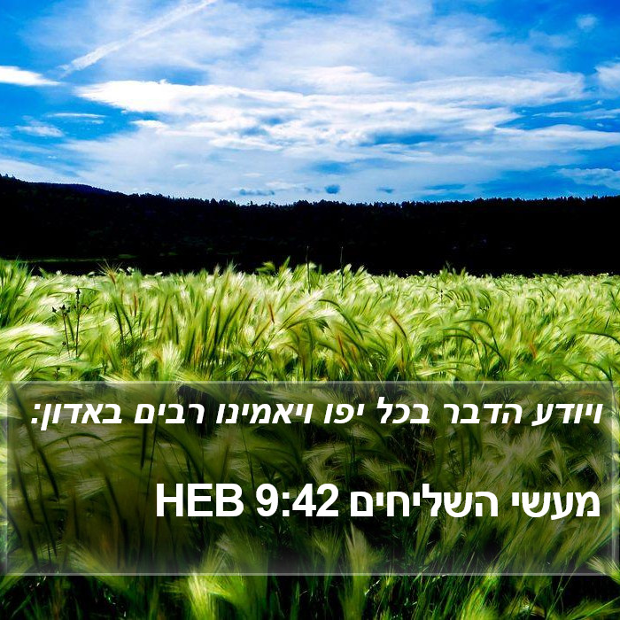 מעשי השליחים 9:42 HEB Bible Study