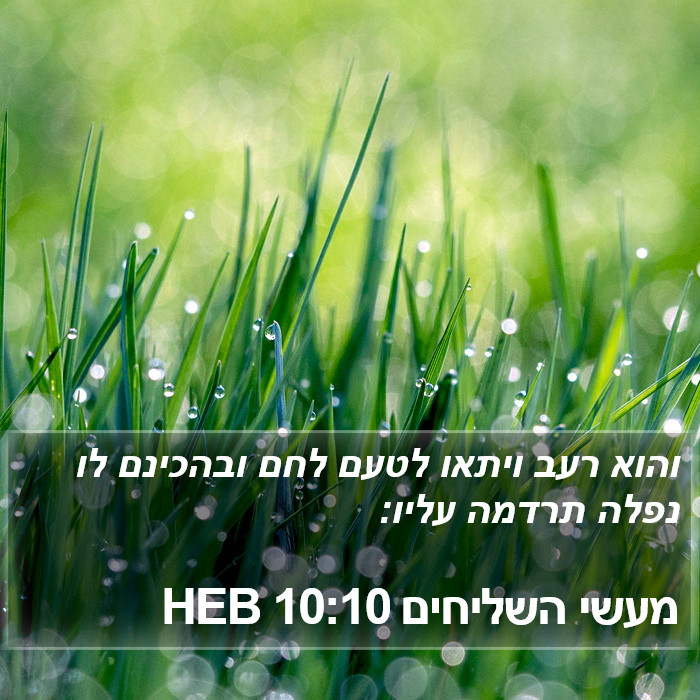 מעשי השליחים 10:10 HEB Bible Study