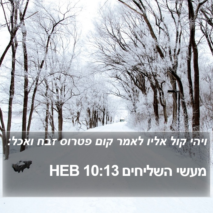 מעשי השליחים 10:13 HEB Bible Study