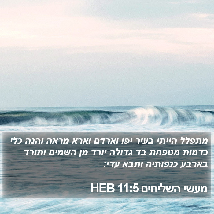 מעשי השליחים 11:5 HEB Bible Study