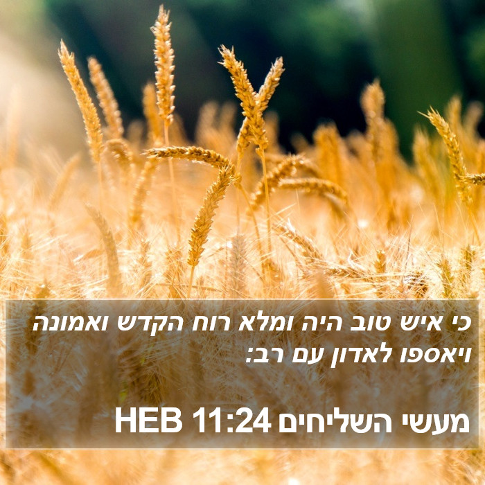 מעשי השליחים 11:24 HEB Bible Study