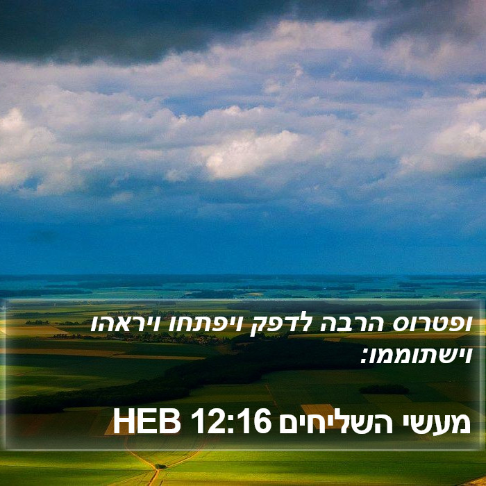 מעשי השליחים 12:16 HEB Bible Study