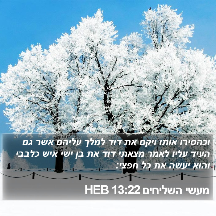 מעשי השליחים 13:22 HEB Bible Study