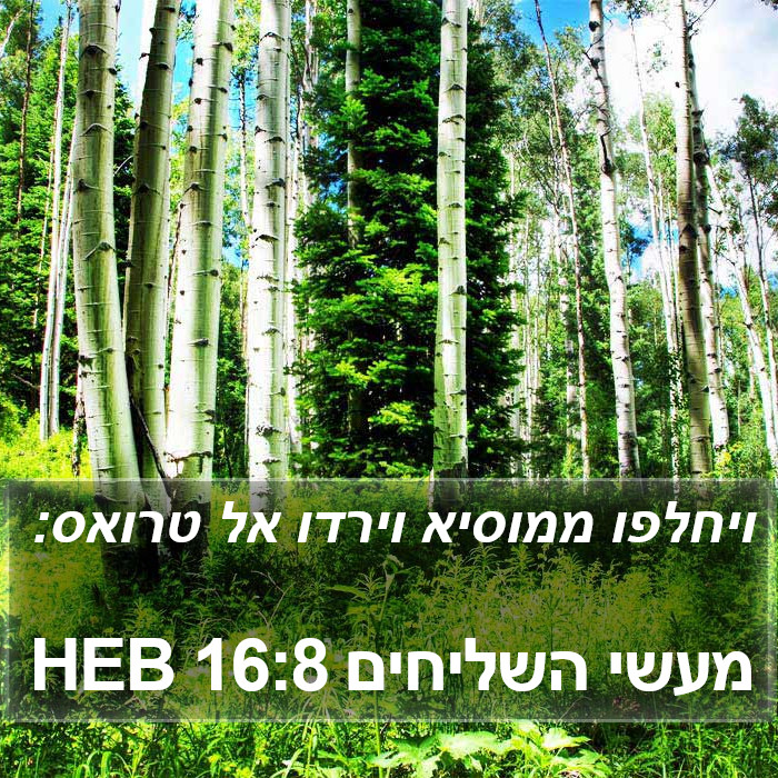 מעשי השליחים 16:8 HEB Bible Study