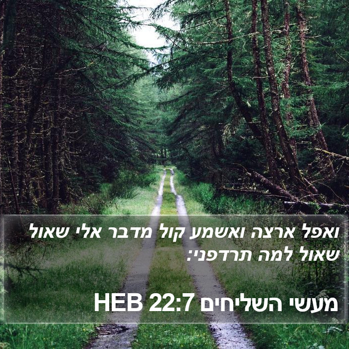 מעשי השליחים 22:7 HEB Bible Study