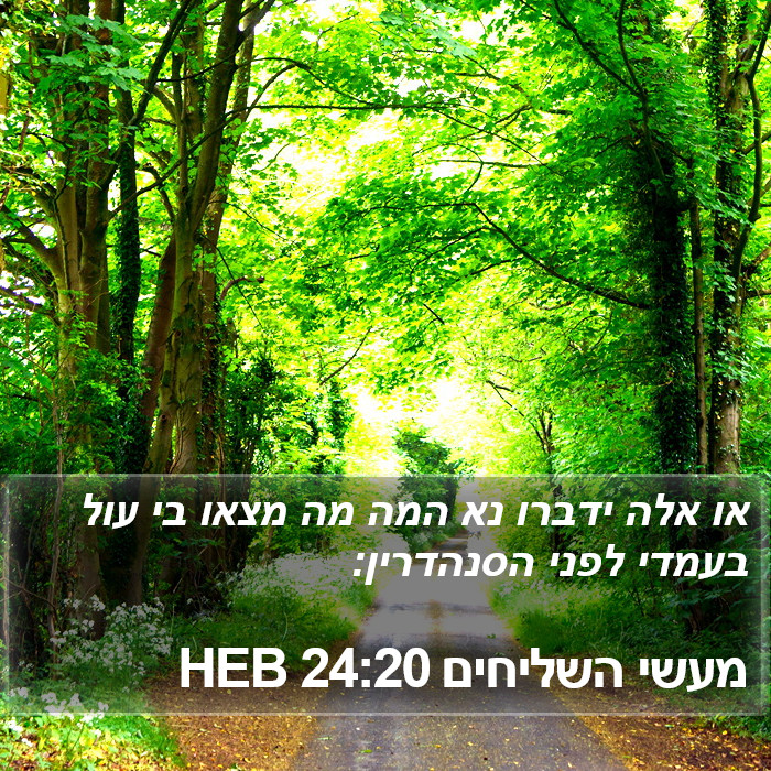 מעשי השליחים 24:20 HEB Bible Study