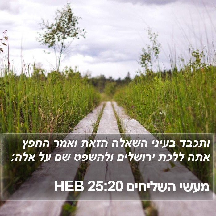 מעשי השליחים 25:20 HEB Bible Study