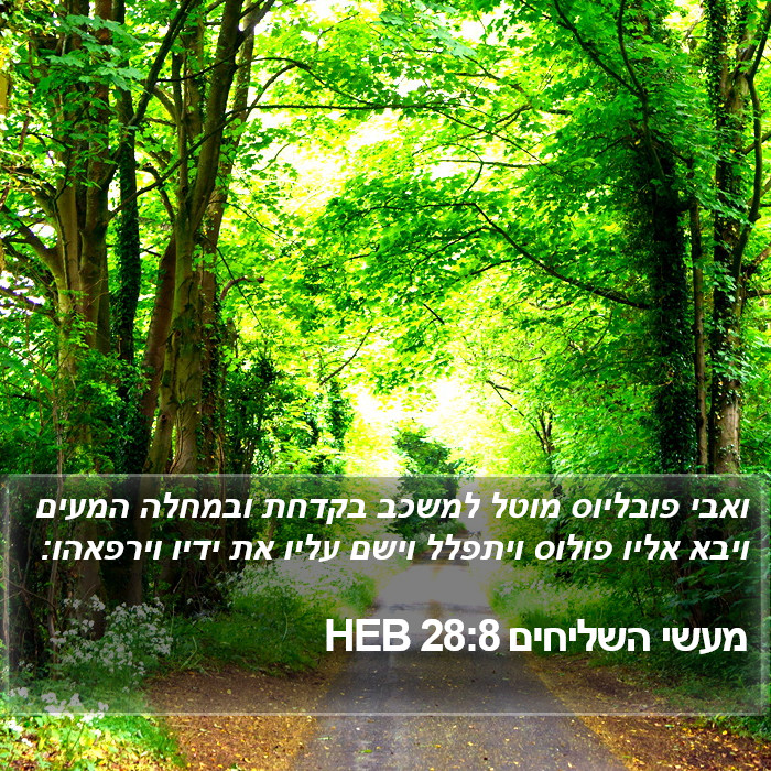 מעשי השליחים 28:8 HEB Bible Study